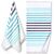 Nostalgic A1393 Aqua Flat Woven Terry with Fringe Towel 36x70
