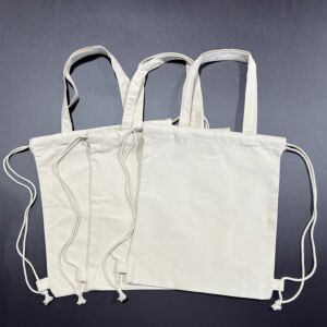 Eco Canvas Ecru Drawstring Bag and Backpack 100% Cotton