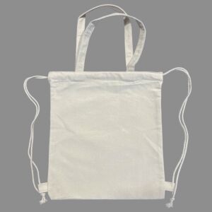 Eco Canvas Ecru Drawstring Bag and Backpack 100% Cotton
