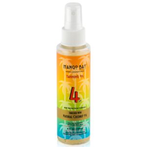 Mango Bay Tanning Oil SPF 4 Enriched Natural Coconut Oil 4fl oz