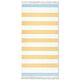 Nostalgic AF-1550 Yellow Turquoise Flat Woven Terry with Fringe Towel 36x70
